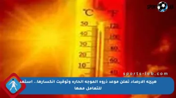 هيئة الأرصاد تعلن موعد ذروة الموجة الحارة وتوقيت انكسارها.. استعد للتعامل معها